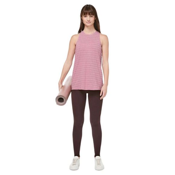 Lululemon All Tied Up Tank Pink Stripe Size M 100% Pima Cotton - Picture 5 of 7